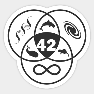 42 The answer to life, univers, and everything Sticker